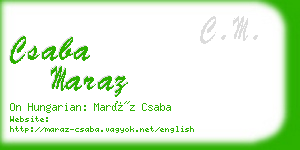 csaba maraz business card